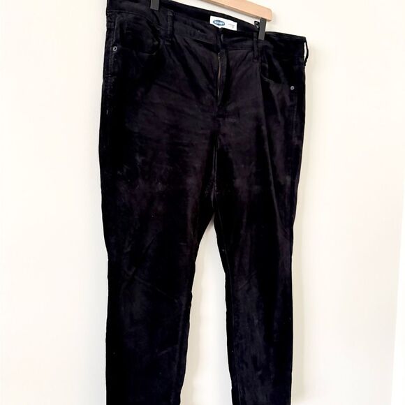 Old Navy Rockstar Super Skinny Velvet Pants in Black Size 16 - Picture 2 of 5